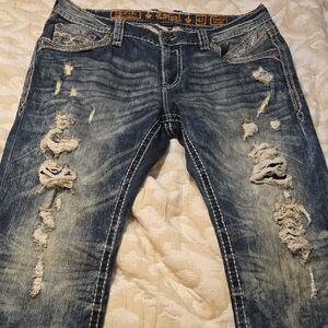 Rock Revival Distressed Denim Jeans